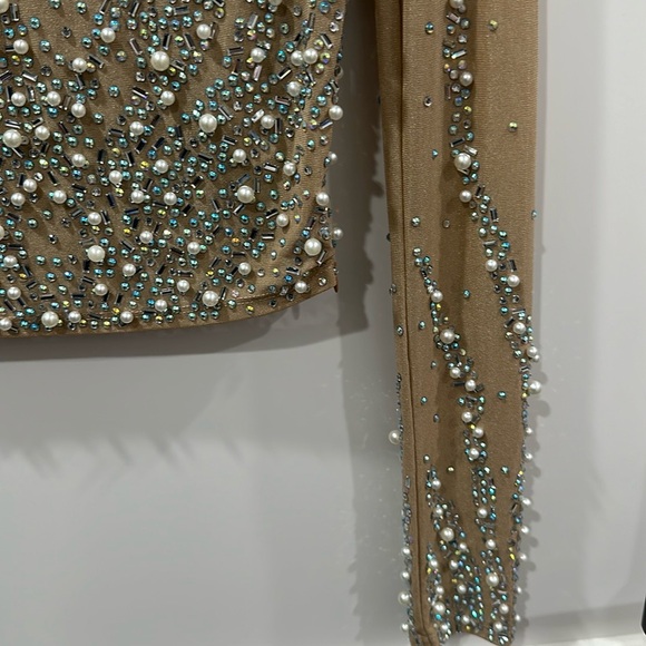 punchy blonde Tops Salebanjul Mesh Jewel Long Sleeve Top Poshmark